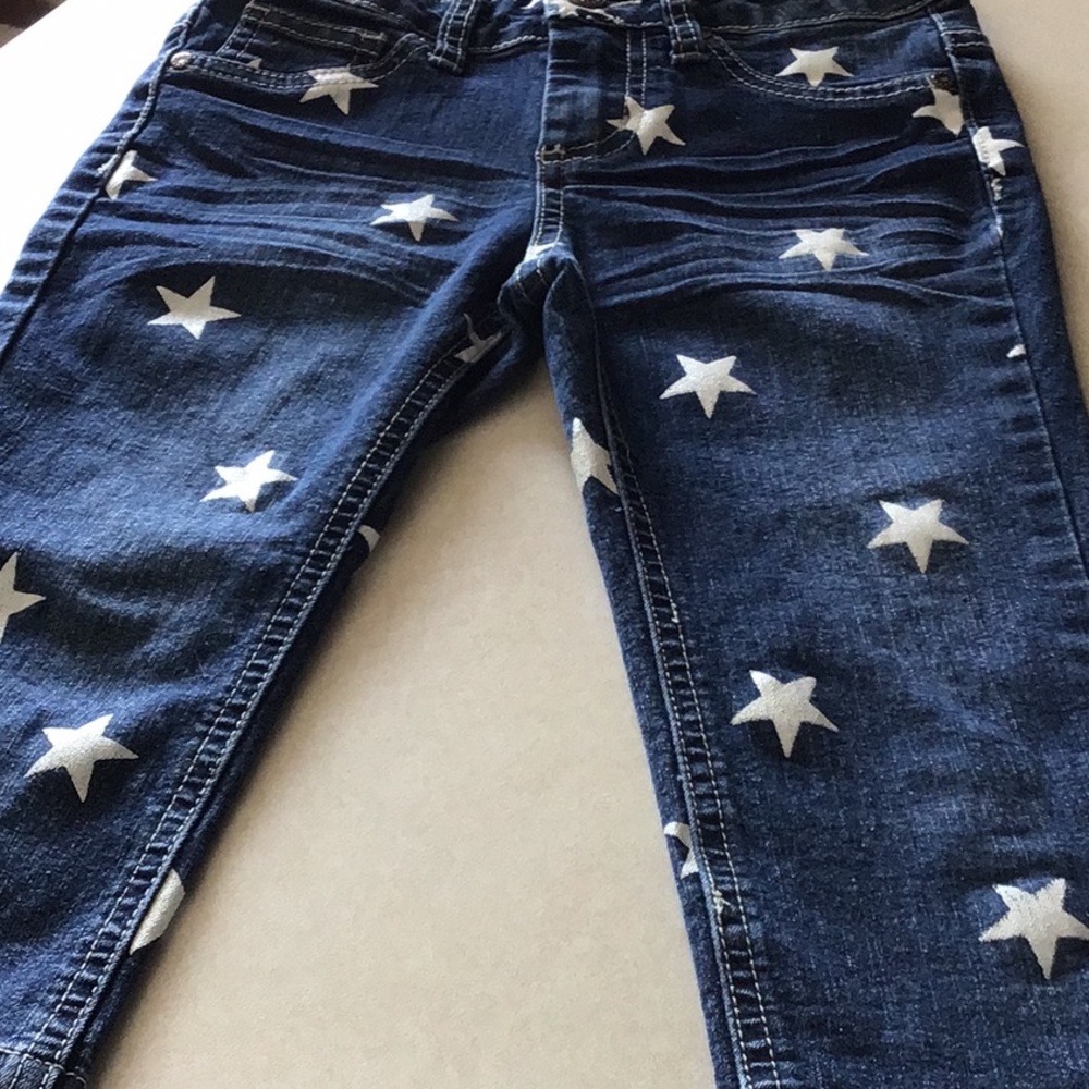 Kids Star-Patterned Blue Jeans